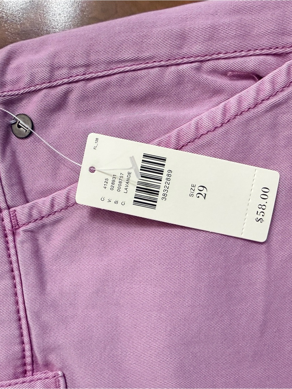 Anthropologie Lilac Cotton Chino Bermuda Shorts - Picture 2 of 5